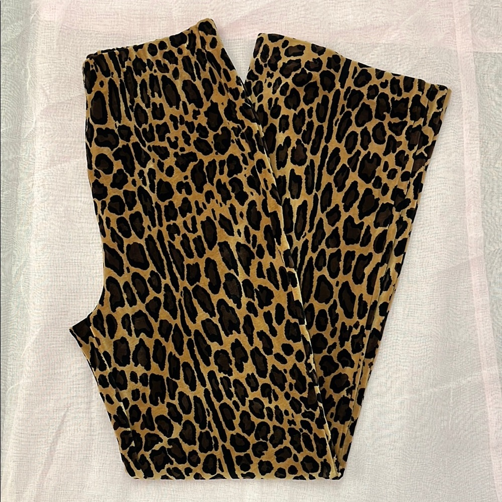 St. John  Velour Leopard Print Women's Pants